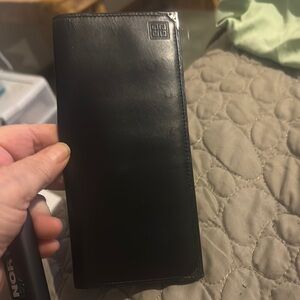 Givenchy Black Leather Clutch with Gold Logo